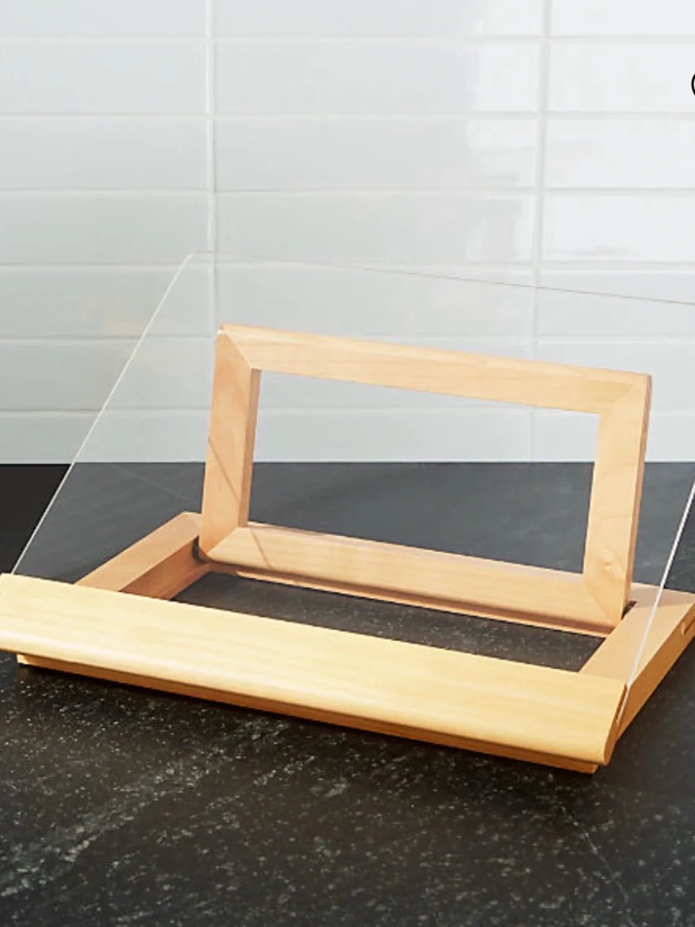 Crate&Barrel Beechwood Cookbook Stand NWOT